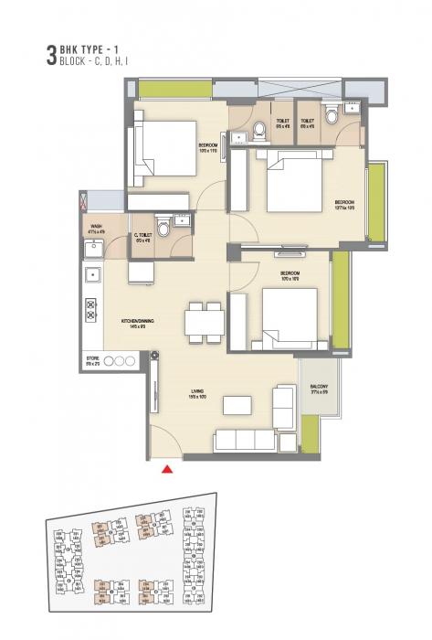 Vyapti Vandemataram Mahadev Lily - Floor Plan