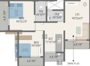 Supreme Crystal Heights - Floor plan
