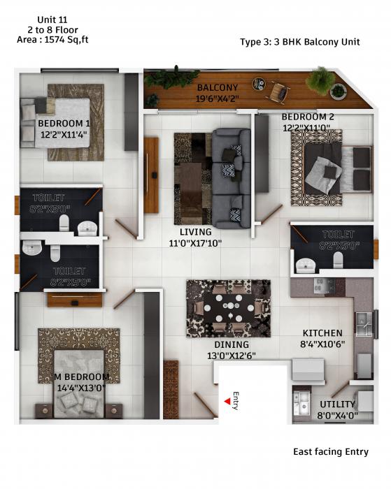 Binary Temple Tree - Floor Plan