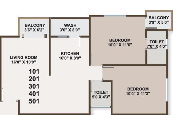 Aaditya Residency 2 - Floor Plan