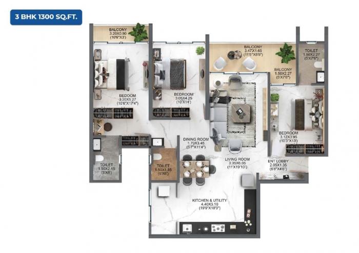 Evolvus By Majestique - Floor Plan