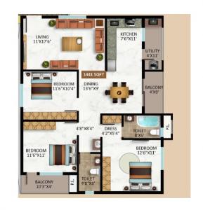 Jagati Shubha Nivas - Floor plan