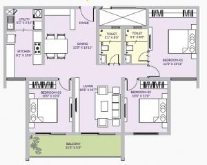 Century Liva - Floor plan