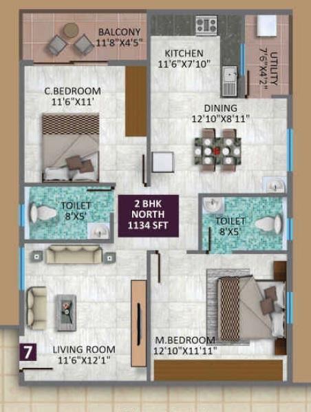 Virtue Nirvana - Floor Plan