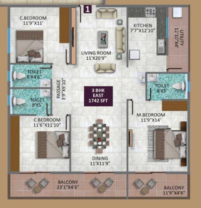 Virtue Nirvana - Floor Plan