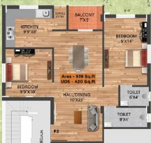 Sri Hari Vrindavan - Floor plan