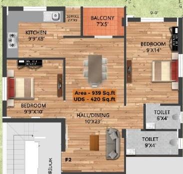Sri Hari Vrindavan - Floor Plan