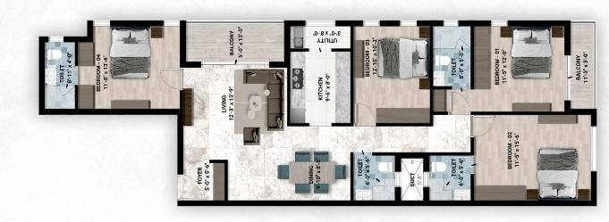 Paramount Orchids - Floor Plan