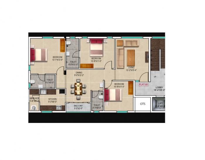 Trisquare Dharma - Floor Plan