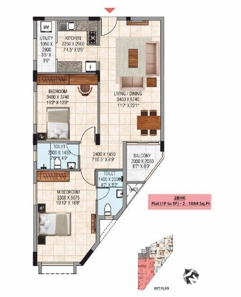 Ruby Upside Avenue - Floor Plan