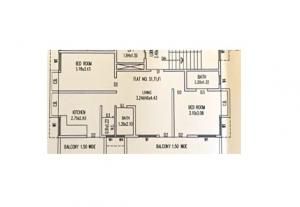 Royal Shrushti Apartment - Floor plan