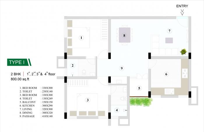 Dekon Silver Land - Floor Plan