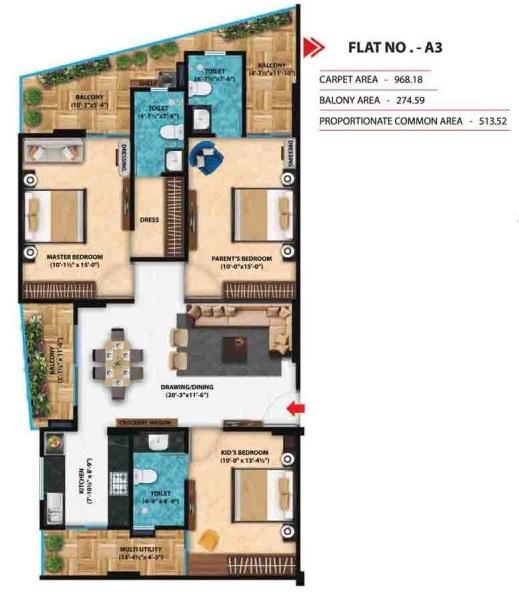 D Terrace Vue - Floor Plan