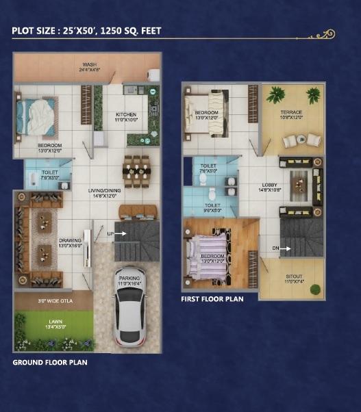 S R Vihar - Floor Plan