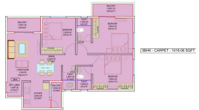 Infinity Towers - Floor Plan