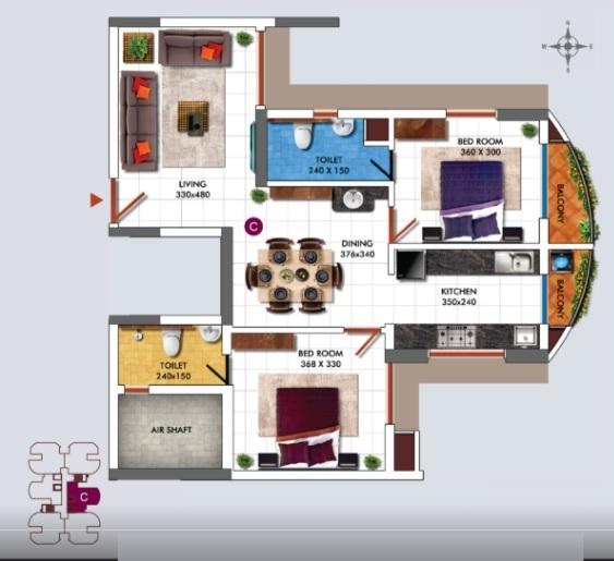 DD Tower One - Floor Plan