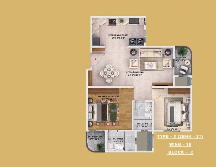 Sattva Vasanta Skye - Floor Plan