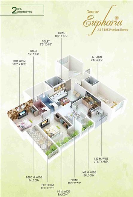 Gaurav Euphoria - Floor Plan