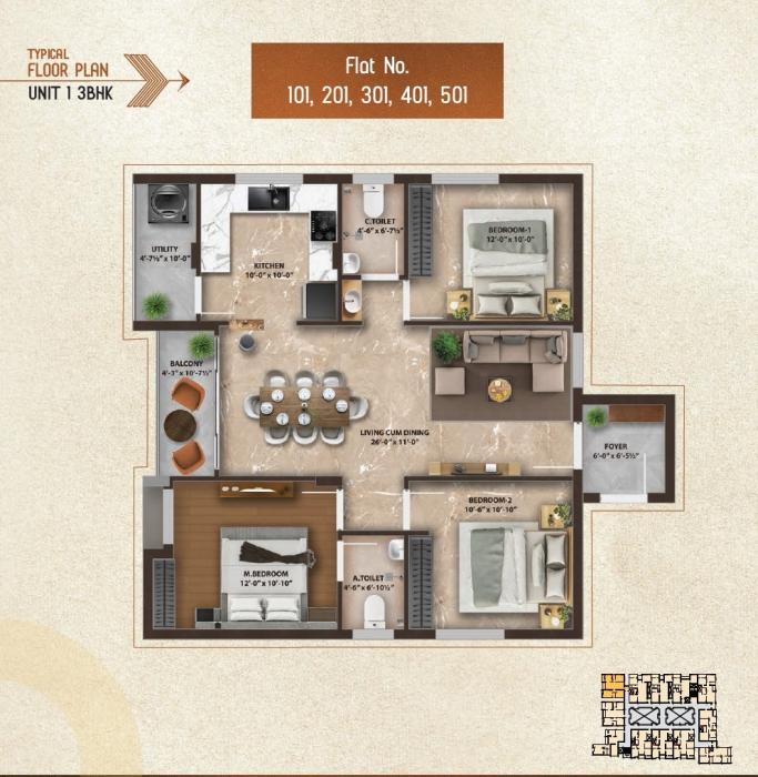 Oxina Elysian - Floor Plan