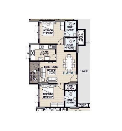 Mandavi Downtown - Floor Plan