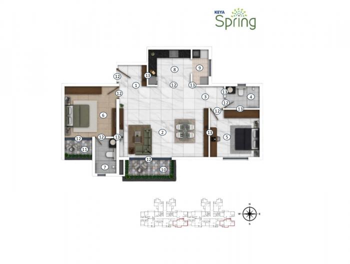Keya Spring - Floor Plan
