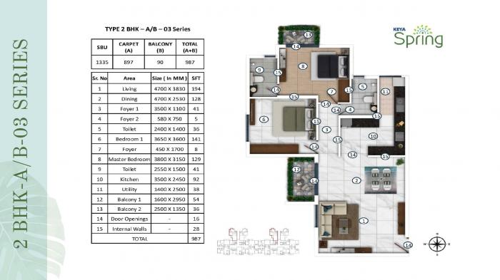 Keya Spring - Floor Plan
