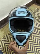 Studds Drifter D2 Decor Blue with Spoiler Helmet 
