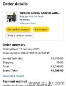 Wireless Carplay Adapter for Apple and Android 