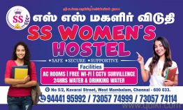 2 BHK PG Apartment for Women  in West Mambalam, Chennai