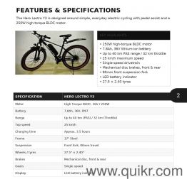 HERO LECTRO Y3 ELECTRIC CYCLE
