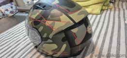 Royal Enfield Flipup with Double Visor Helmet LWING MDLR Multi CAMO MA